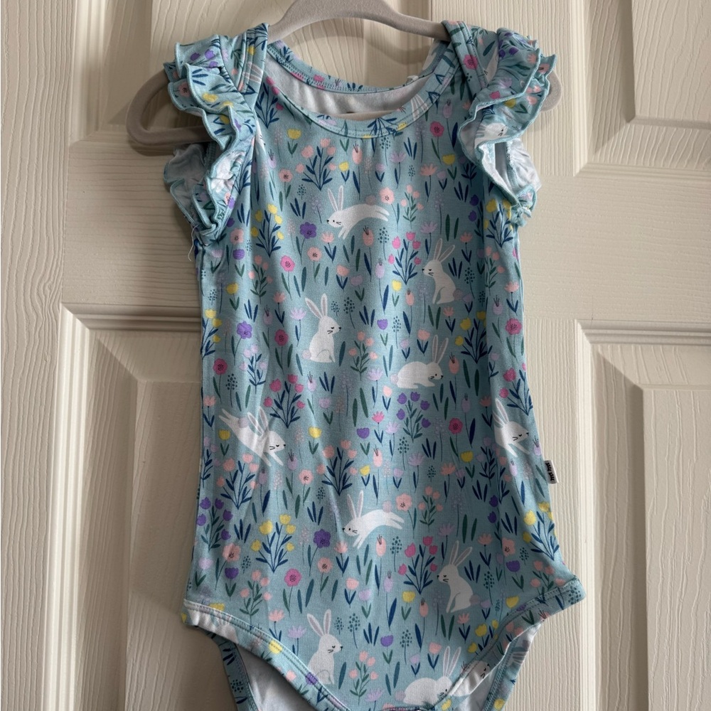 Little Sleepies Bunny Blossom Flutter Bodysuit - NWT 12-18 months
